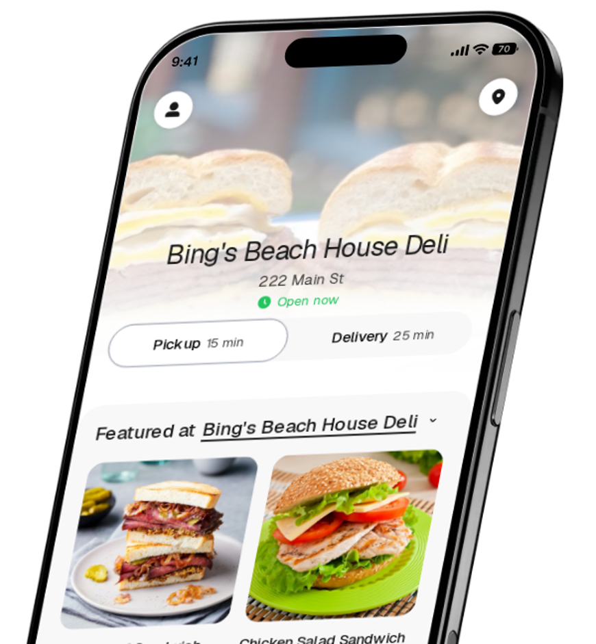 Bing's Beach House Deli app preview